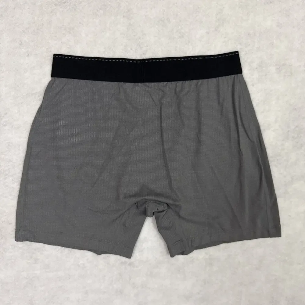 SAXX Boxer Briefs Men Small Gray Quest Ballpark Pouch Mesh Stretch NWT